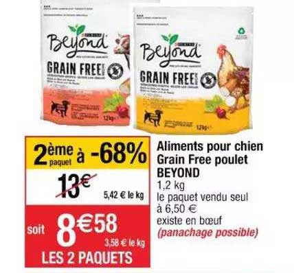aliments pour chien grain free poulet beyond