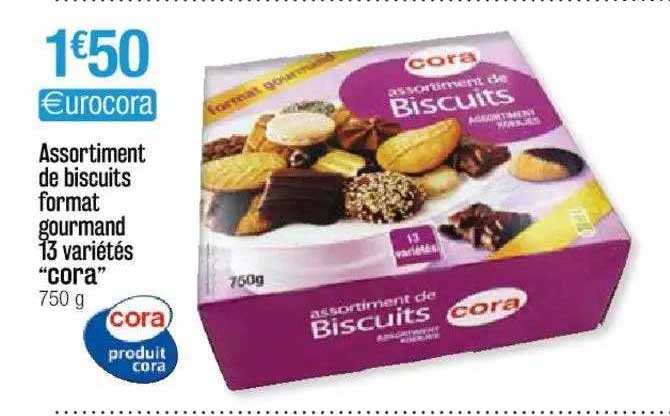 assortiment de biscuits format gourmand 13 variétés "cora"