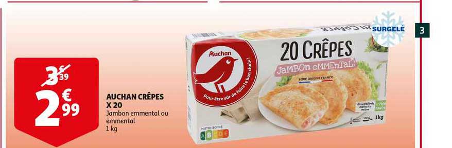 auchan crêpes x20