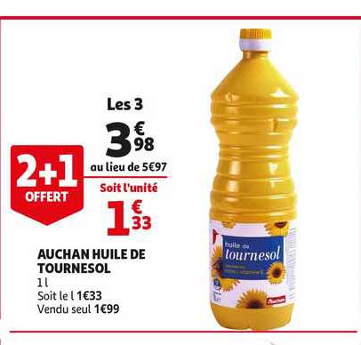 Auchan Huile De Tournesol