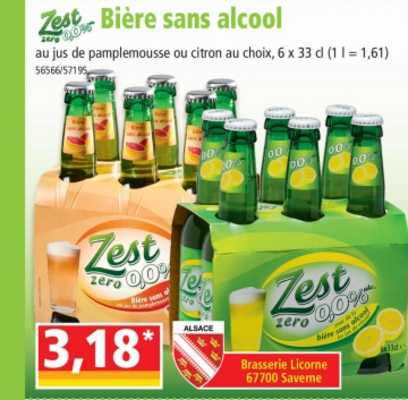bière sans alcool zest zéro 0.0%