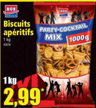 biscuits apéritifs xox