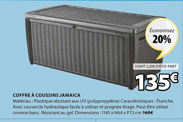 coffre à coussins jamaica