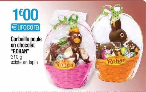 corbeille poule en chocolat "rohan"