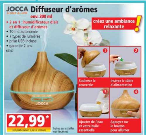 diffuseur d'arômes jocca home & life