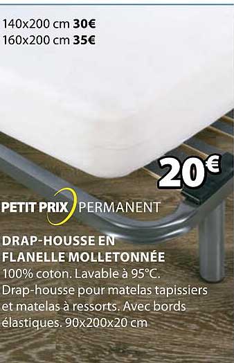 drap-housse en flanelle molletonnée
