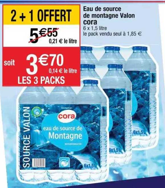 Eau De Source De Montagne Valon Cora