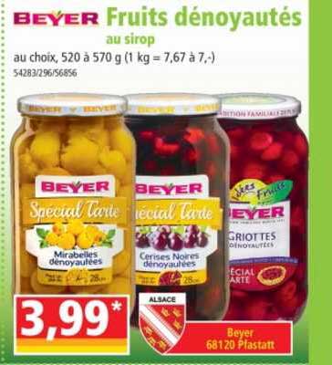 Fruits Dénoyautés Au Sirop Beyer