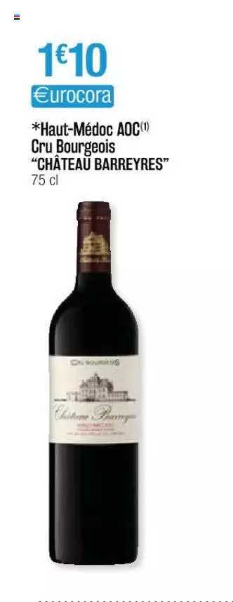 haut-médoc aoc cru bourgeois "château barreyres"