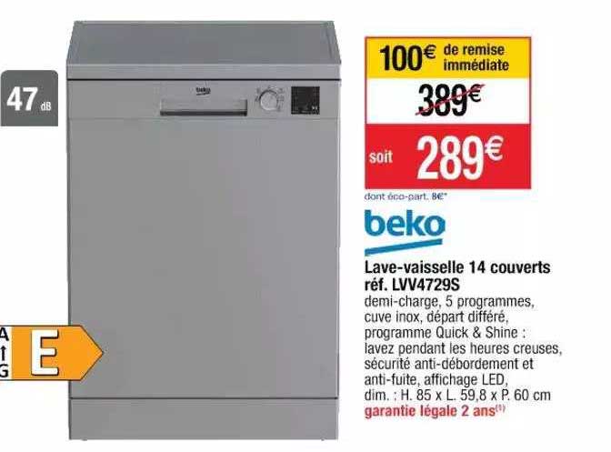 lave-vaisselle 14 couverts beko