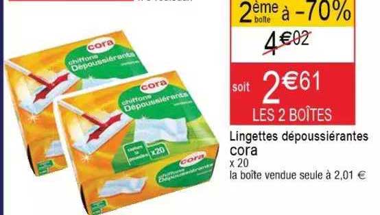 lingettes dépoussiérantes cora