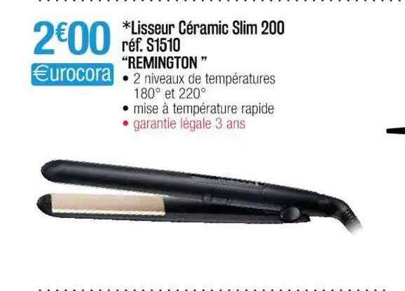 lisseur céramic slim 200 "remington"