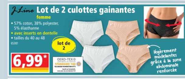 lot de 2 culottes gainantes
