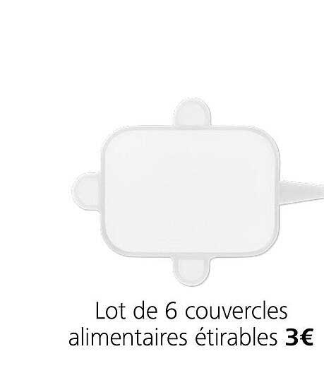lot de 6 couvercles alimentaires étirables