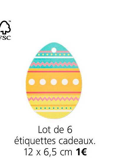 Lot De 6 étiquettes Cadeaux
