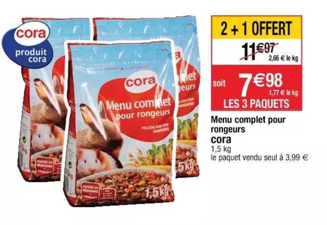 menu complet pour rongeurs cora