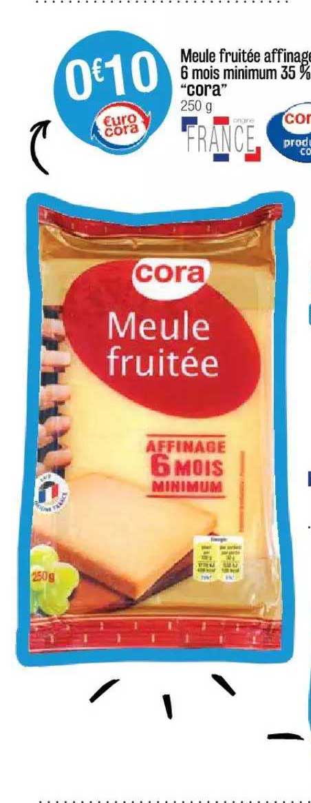 meule fruitée affinage 6 mois minimum 35% "cora"