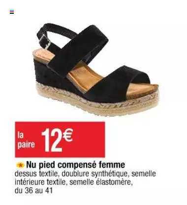 nu pied compensé femme