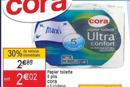 papier toilette 5 plis cora