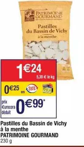 pastilles du bassin de vichy à la menthe patrimoine gourmand