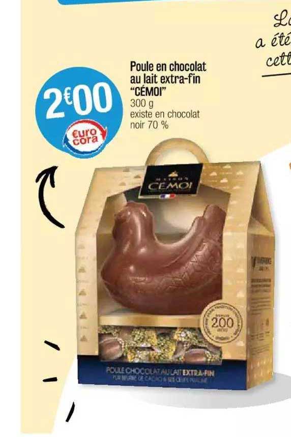 poule en chocolat au lait extra-fin "cémoi"