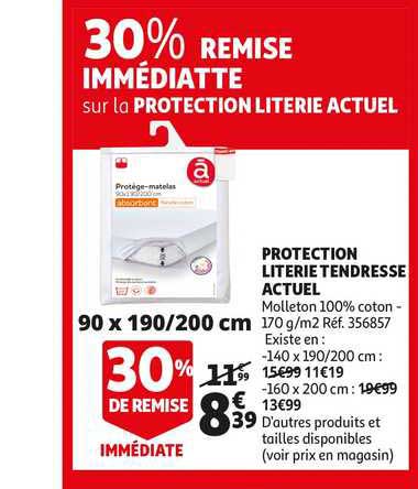 protection literie tendresse actuel