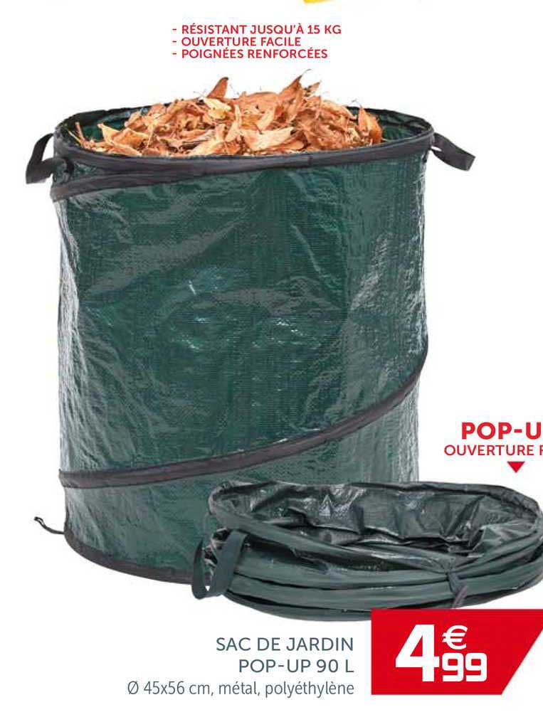 sac de jardin pop-up 90 l