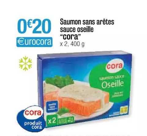saumon sans arêtes sauce oseille "cora"