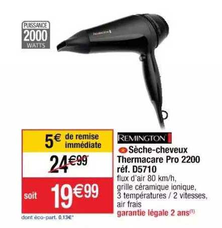 sèche-cheveux thermacare pro 2200 remington