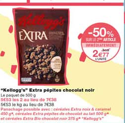 "kellogg's" Extra Pépites Chocolat Noir