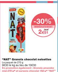 "nat" Granola Chocolat Noisettes