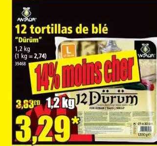 12 Tortillas De Blé "dürüm"