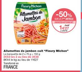allumettes de jambon cuit "fleury michon"