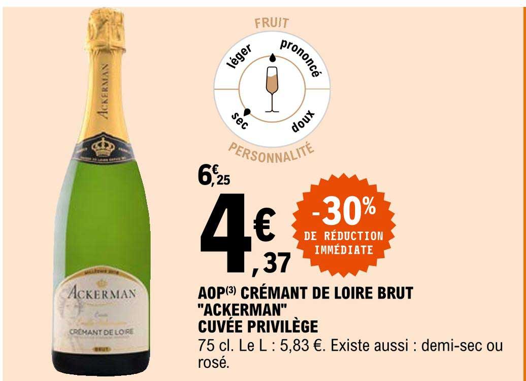 aop crémant de loire brut "ackerman" cuvée privilège