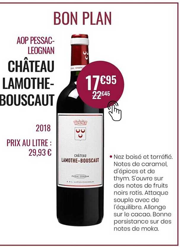 aop pessac-leognan château lamothe-bouscaut 2018