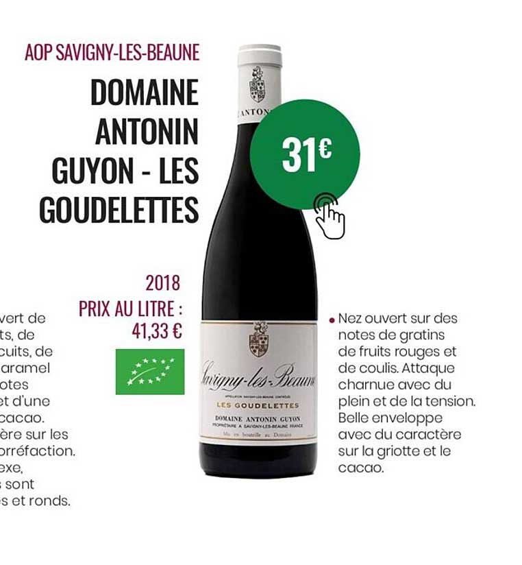 aop savigny-les-beaune domaine antonin guyon - les goudelettes 2018