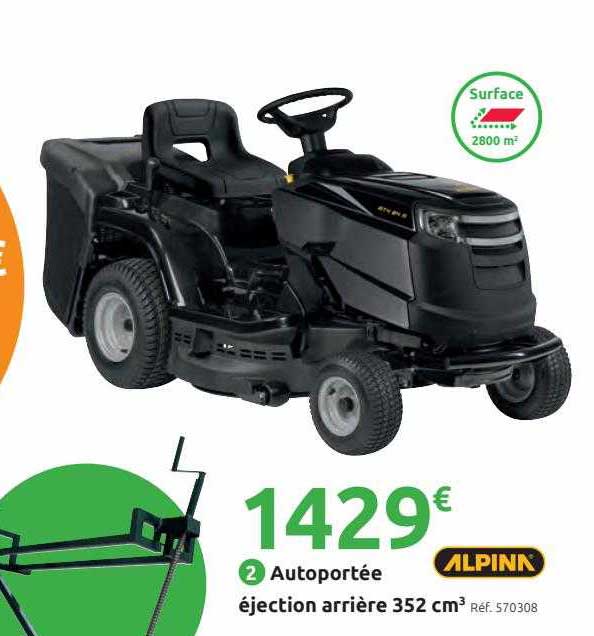 autoportée éjection arrière 352 cm3 alpina