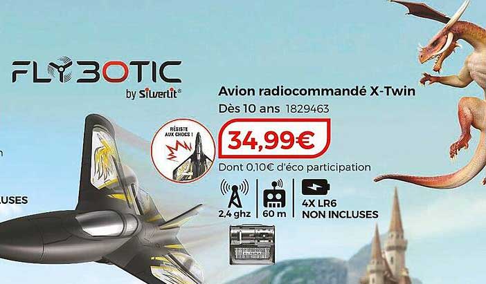 avion radiocommandé x-twin flybotic