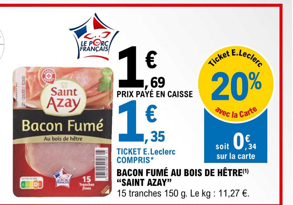 Bacon Fumé Au Bois De Hêtre "saint Azay"