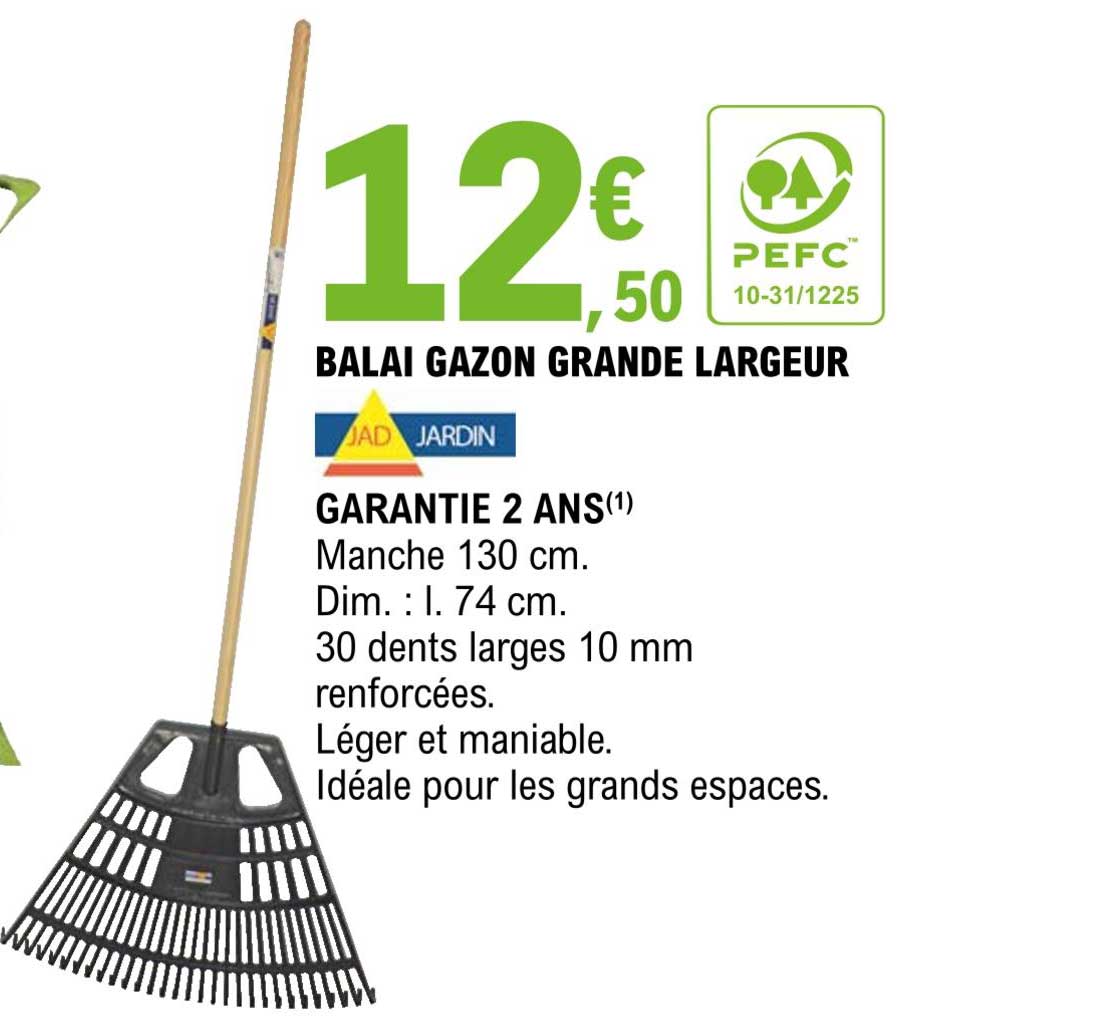 balai gazon grande largeur