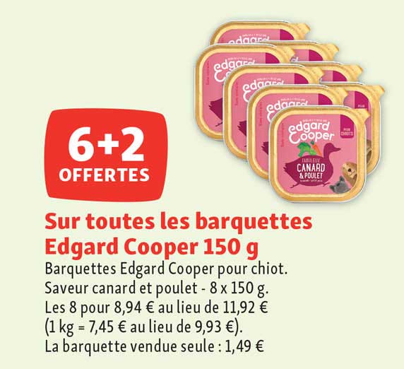 barquettes edgard cooper 150 g