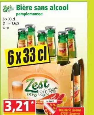 bière sans alcool pamplemousse zest