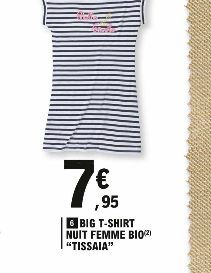 big t-shirt nuit femme bio "tissaia"