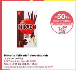 Biscuits "mikado" Chocolat Noir