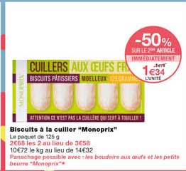 biscuits à la cuiller "monoprix"