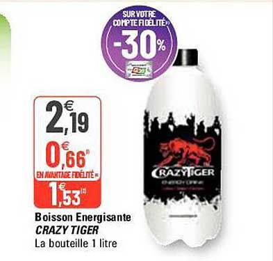 boisson énergisante crazy tiger