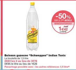 boisson gazeuse "schweppes" indian tonic