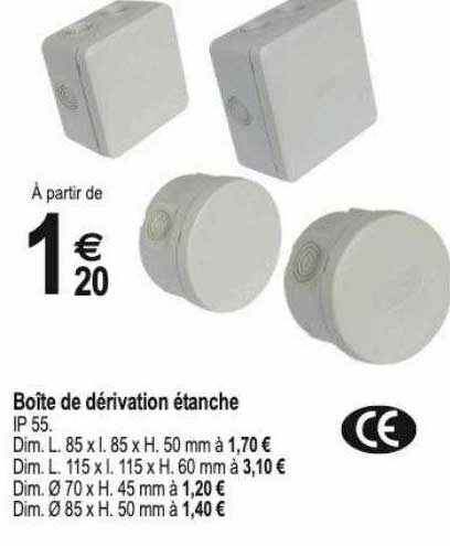 boîte de dérivation étanche
