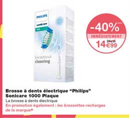 brosse à dents électrique "philips" sonicare 1000 plaque