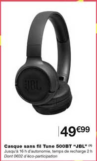 casque sans fil tune 500bt "jbl"